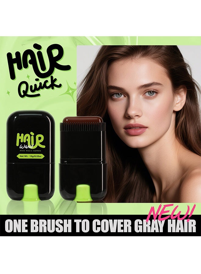 Smile One-time use hair covering hair styling stick with 15g hair wax, does not damage the scalp. Hair styling stick for physical hair covering, color cream 03#Coffee - Image 3